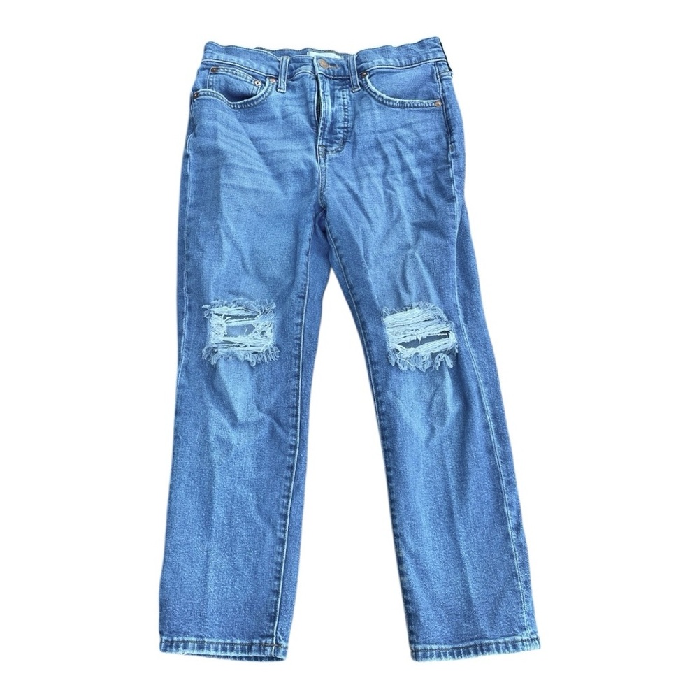 Madewell The Perfect Vintage Crop Destroyed Jeans - Picture 2 of 7